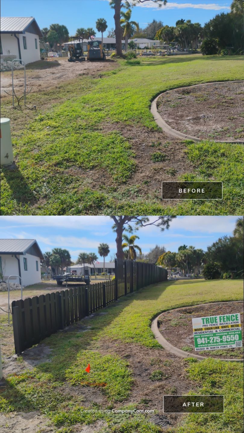 Bronze Metal Privacy Fence in Port Charlotte by True Fence LLC