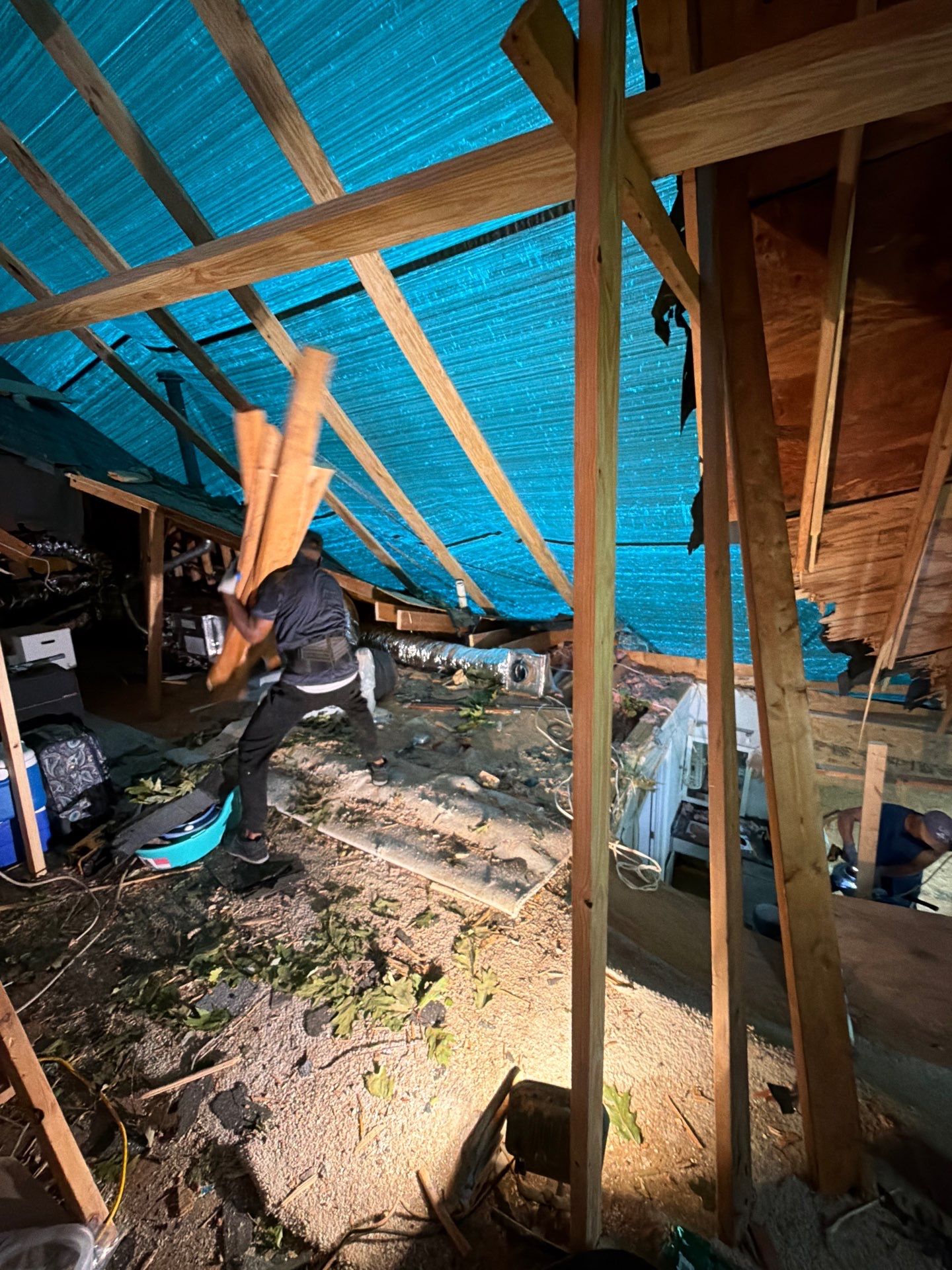 Storm Damage Mitigation and Structural Drying After Tree Impact in Raleigh by One Team Restoration