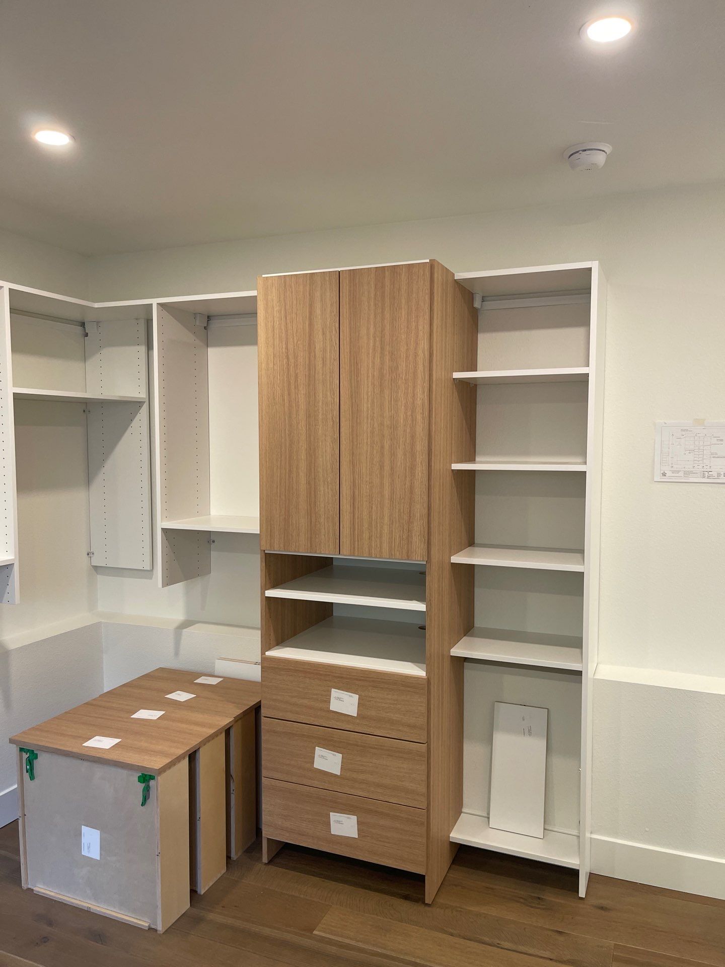 Two-Tone Walk-In Closet in Boulder by Concept 32, Inc.