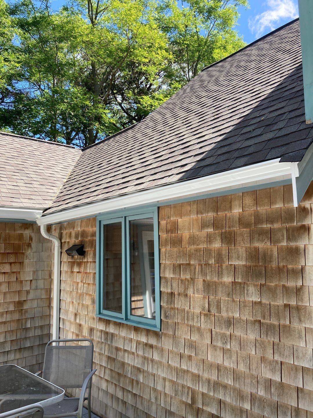 Gutter Installation using 5" Duo Pro K-Style Aluminum Gutter in Eastham, MA by Gutter Pro Enterprises