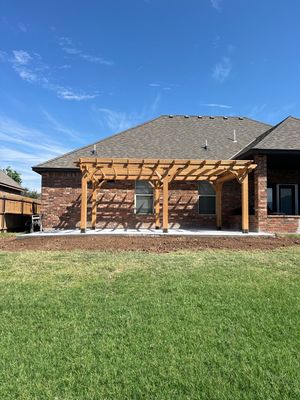 Concrete slab with Pergola