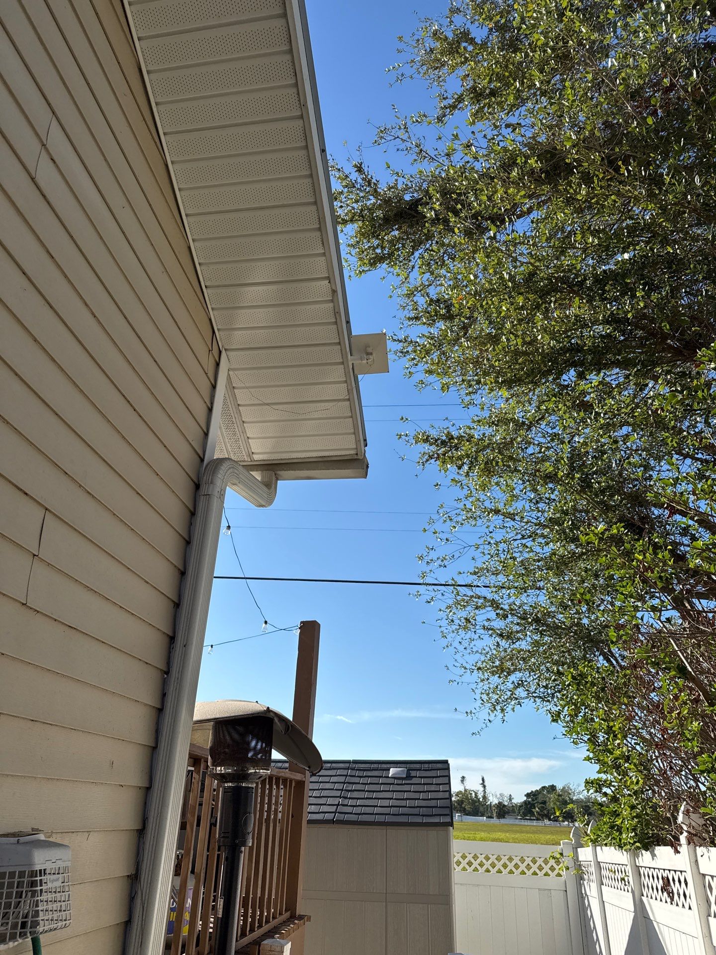 Soffit Repair and New Splash Guard Installation Palmetto FL by Gutter Professors