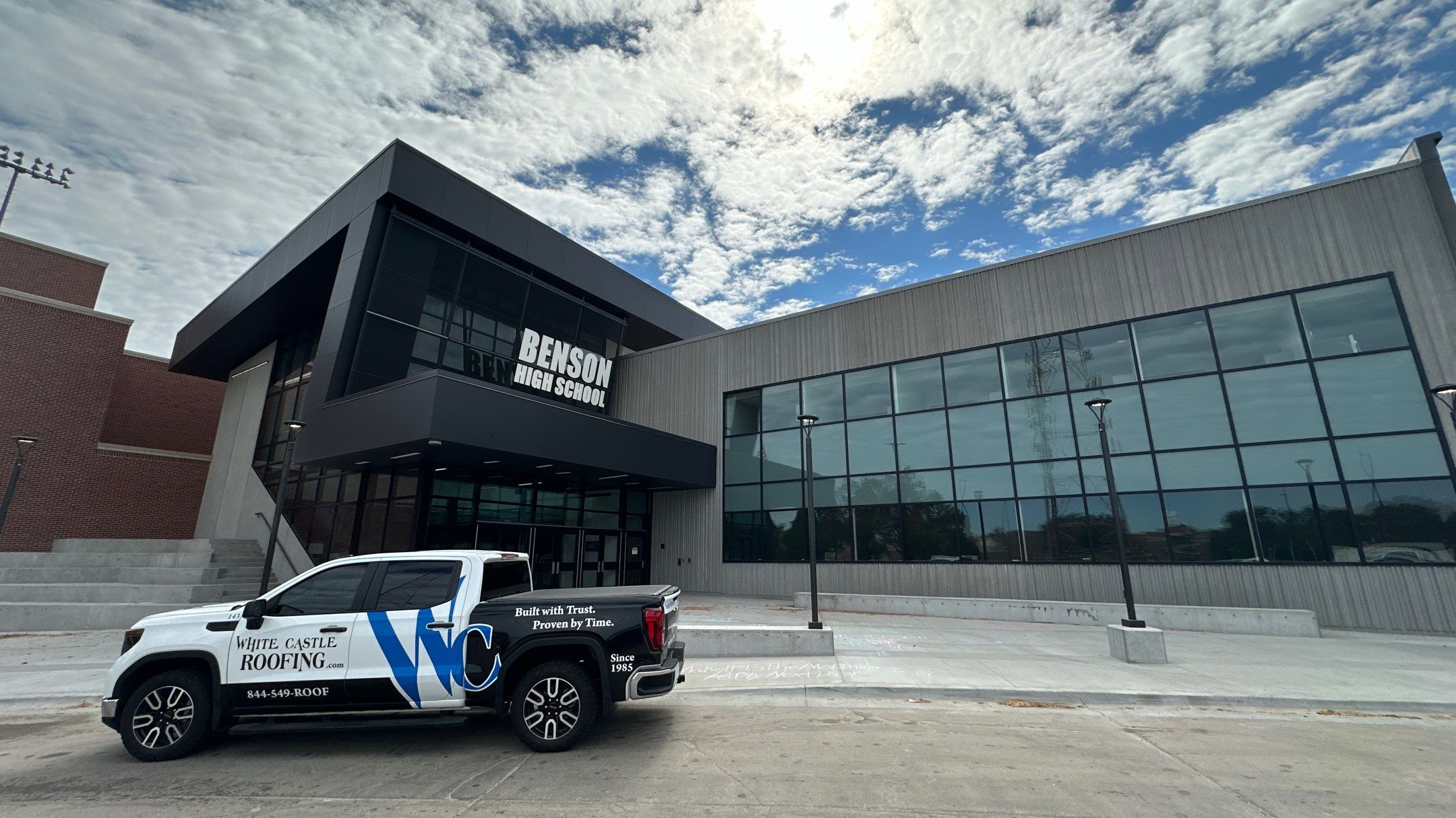 Benson High School Custom Metal by White Castle Roofing