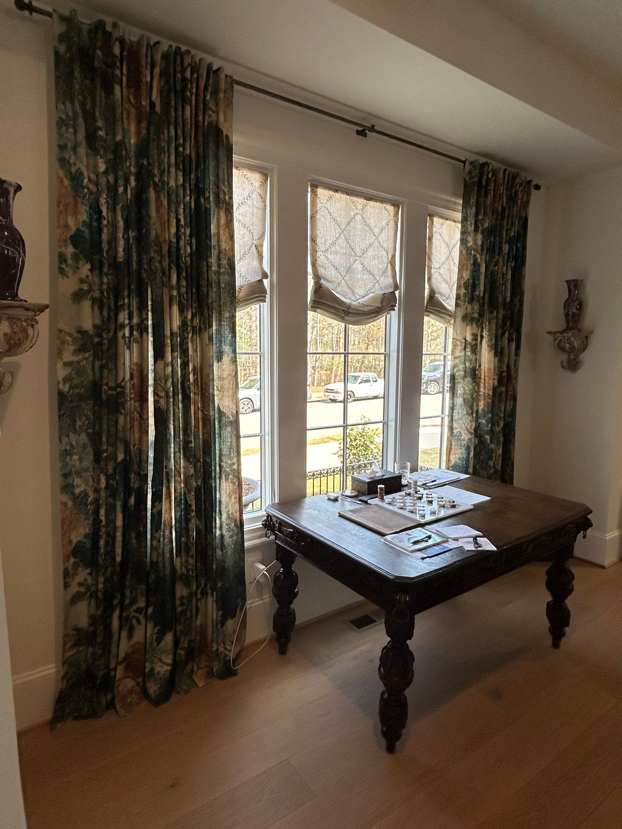 Drapery and Roman Shades in Greenville,SC by Southern Traditions Window Fashions