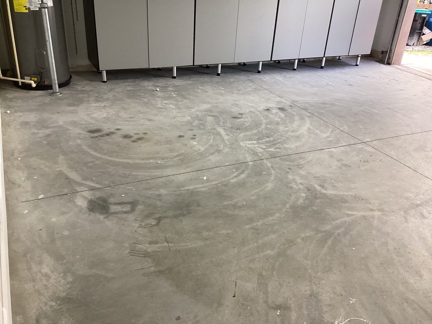 Garage using Domino by Amvet concrete coatings llc