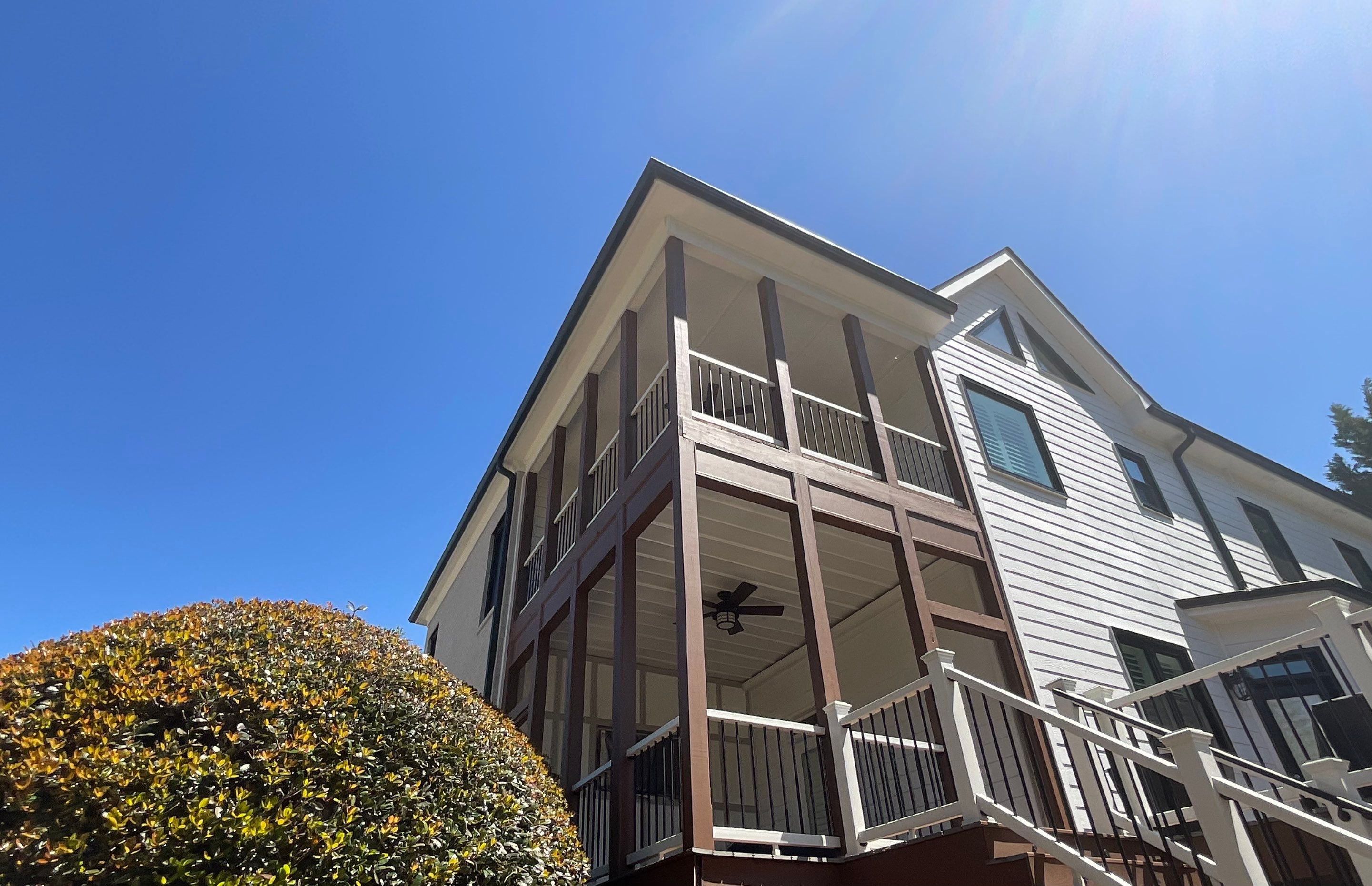 Two-Level Custom Screened Porch and Composite Deck in Alpharetta by Swift Home Renovations