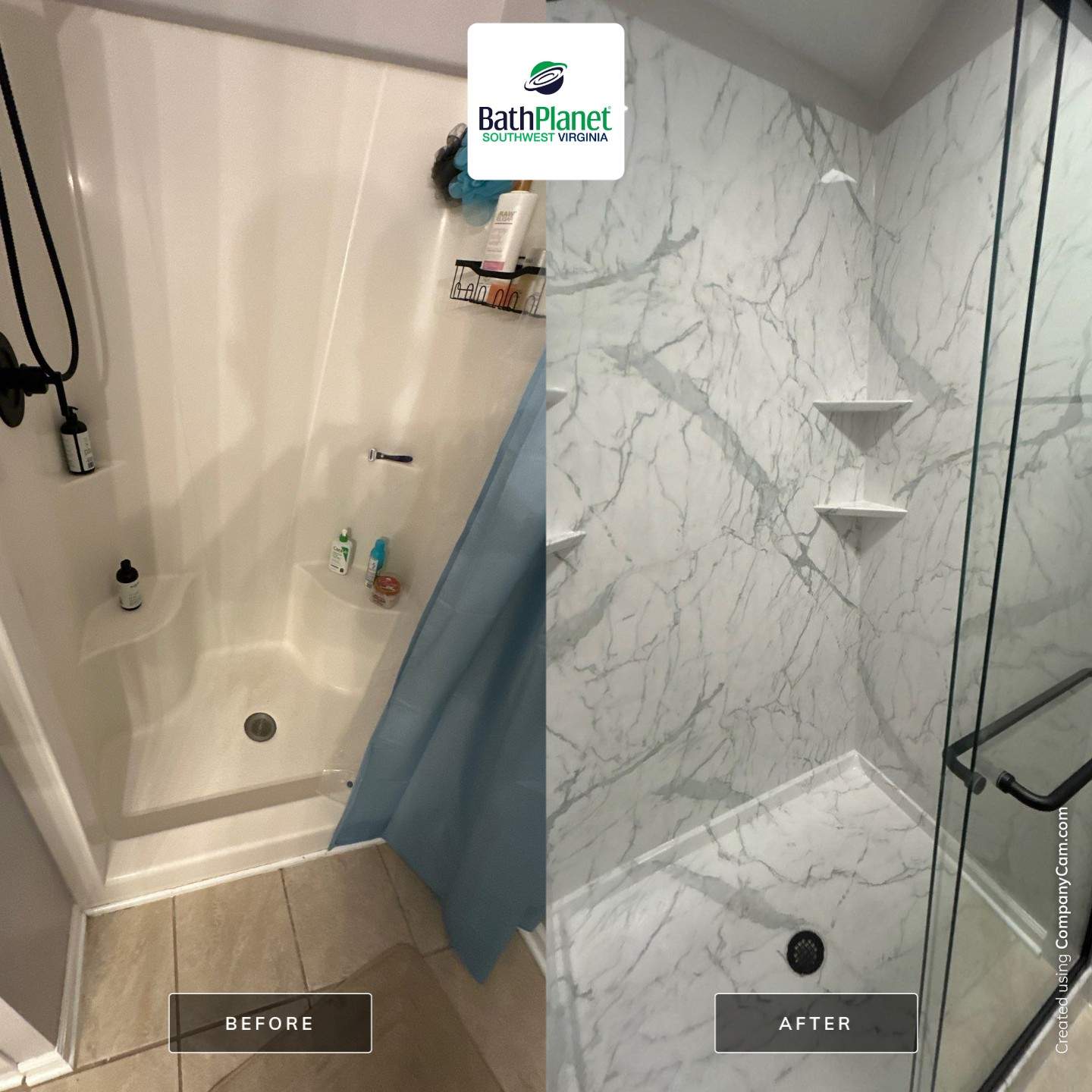 Shower Stall to Walk-In by BathPlanet SW Virginia