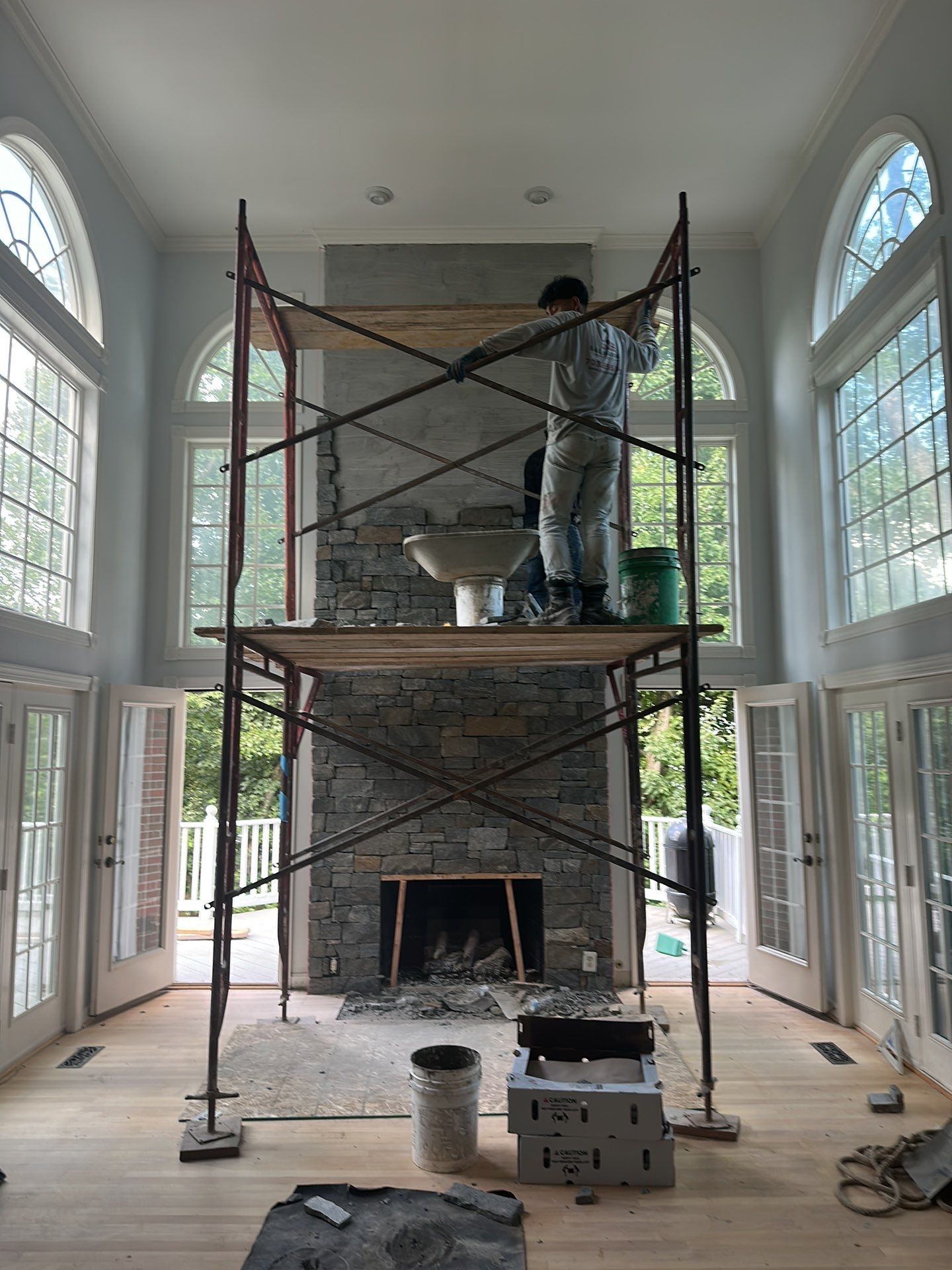 Fireplace remodel, Great Falls, VA by Fairfax Contractors, LLC