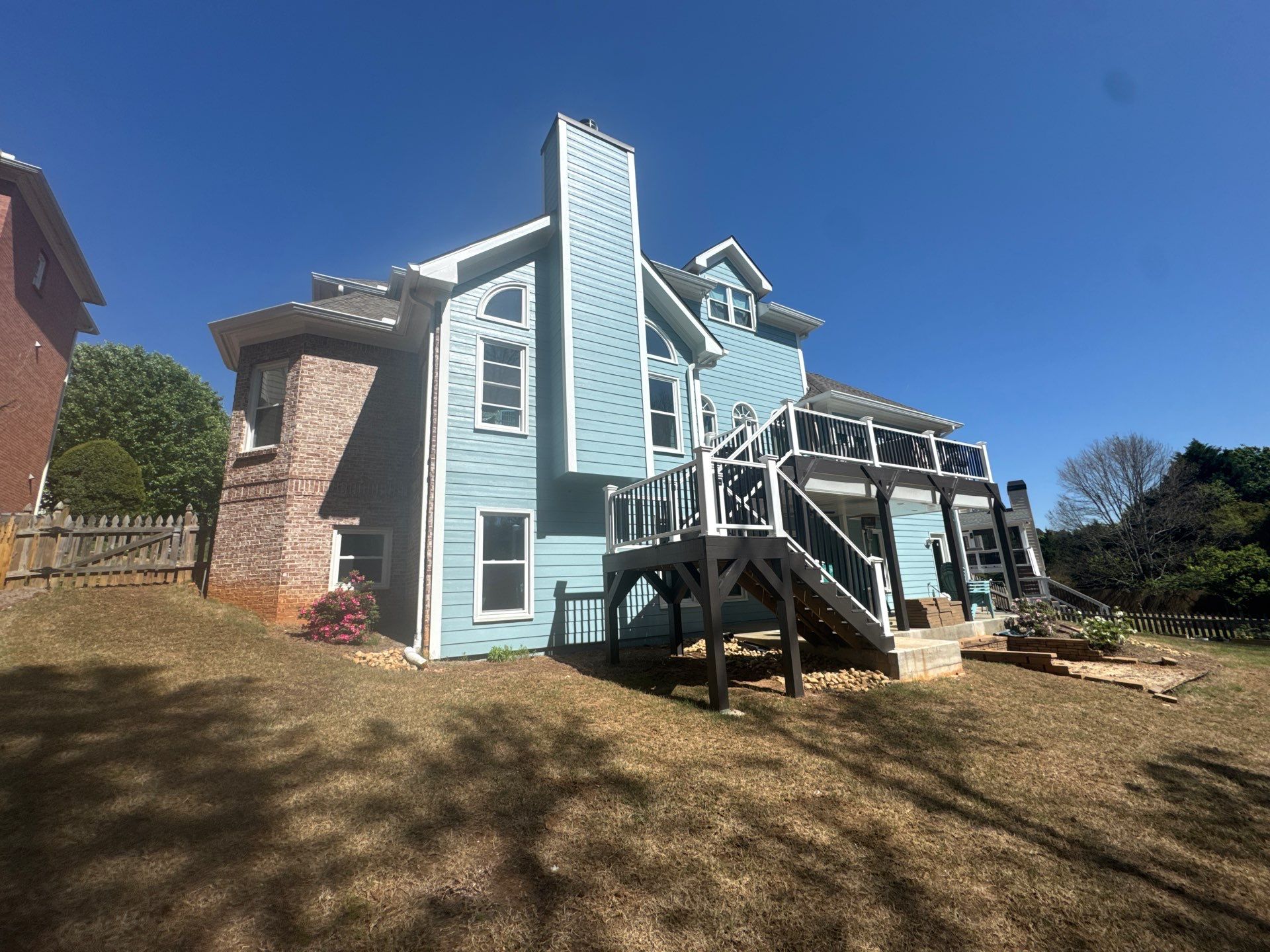 Full Exterior Home Painting for Multi-Story Residence in Marietta by Swift Home Renovations