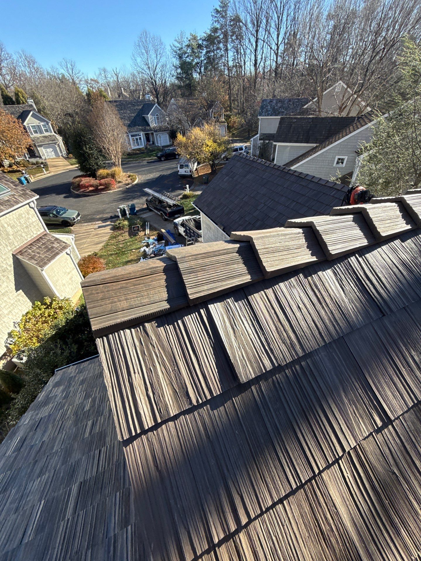 Reston :  Residential Roof Replacement with Brava Synthetic Cedar Shake Class C Natural  by RM Banning, Inc.