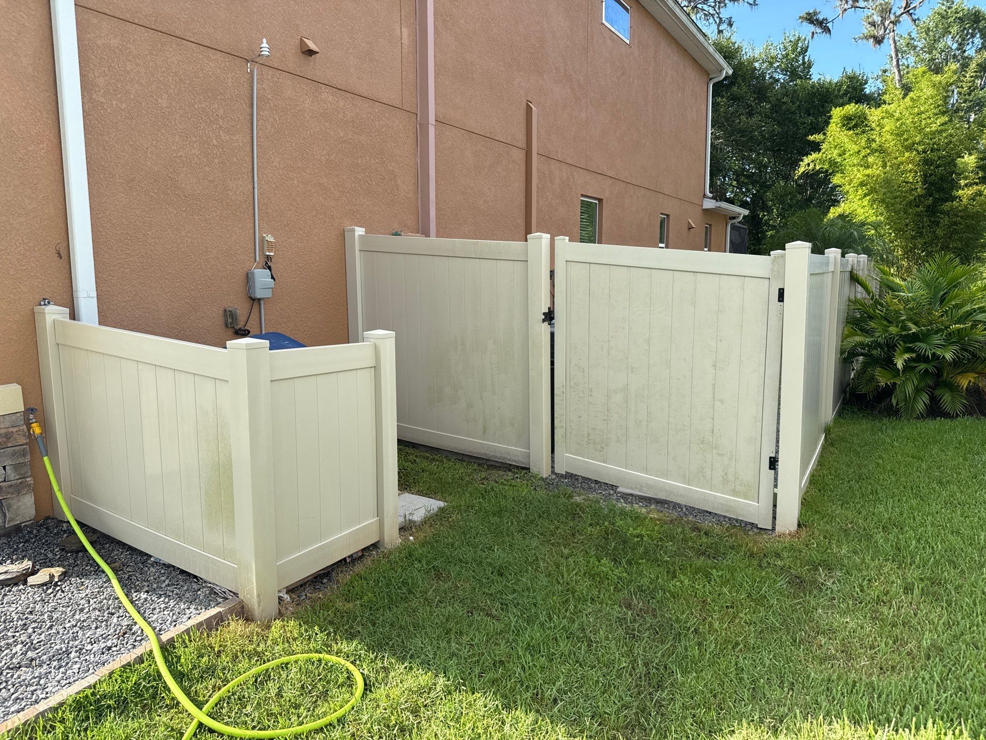 Full Exterior Cleaning – Two-Story House, Gutters, and Fence in Old Mill Preserve, Palmetto, FL by Sunshine AquaWash