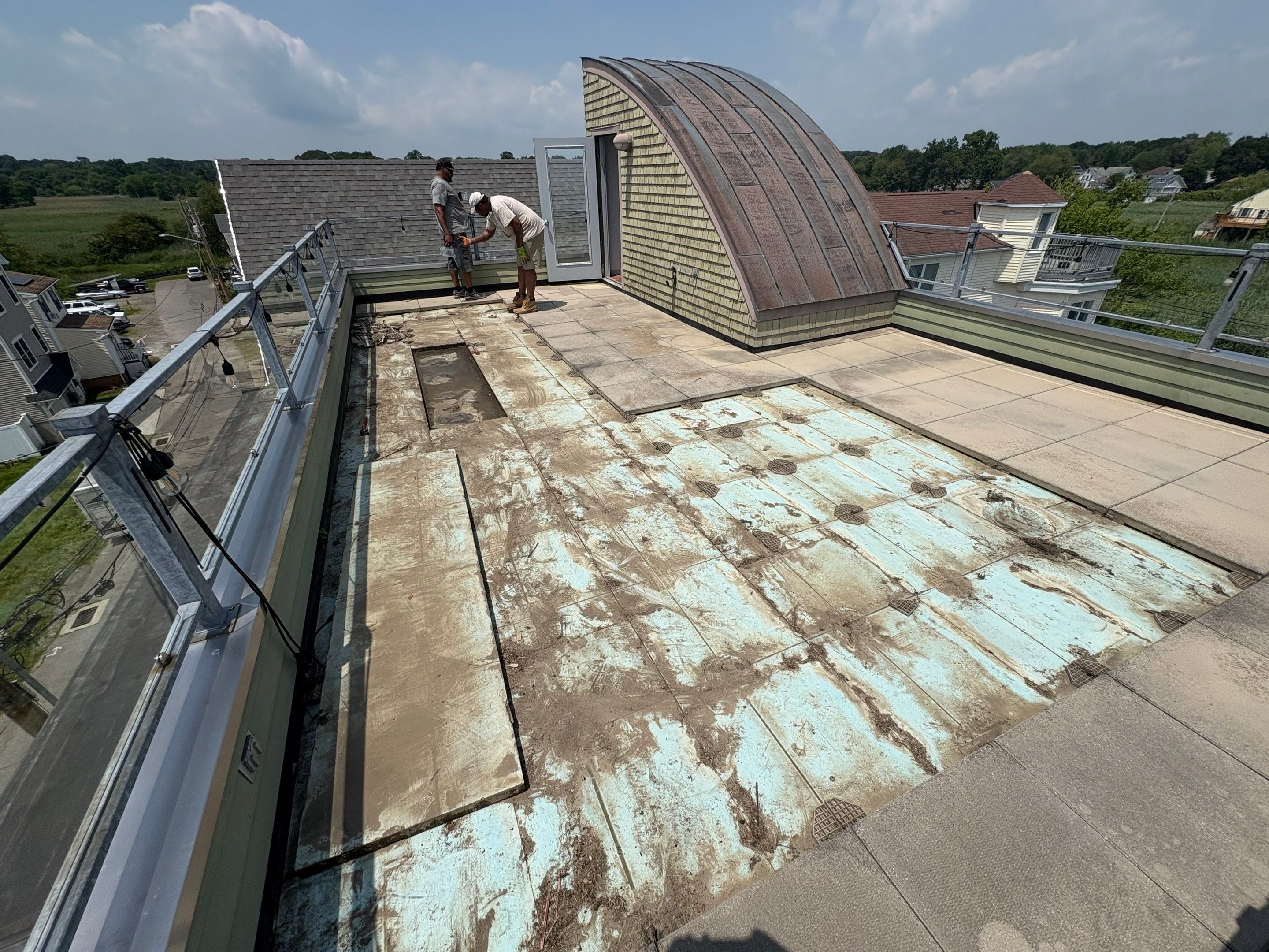 Deck Installation using Tanzite Stone Decking by A Plus Exterior