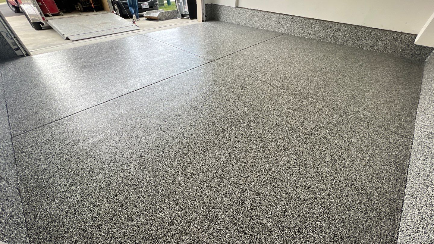 Garage Floor using Domino by Your1DayFloor.com