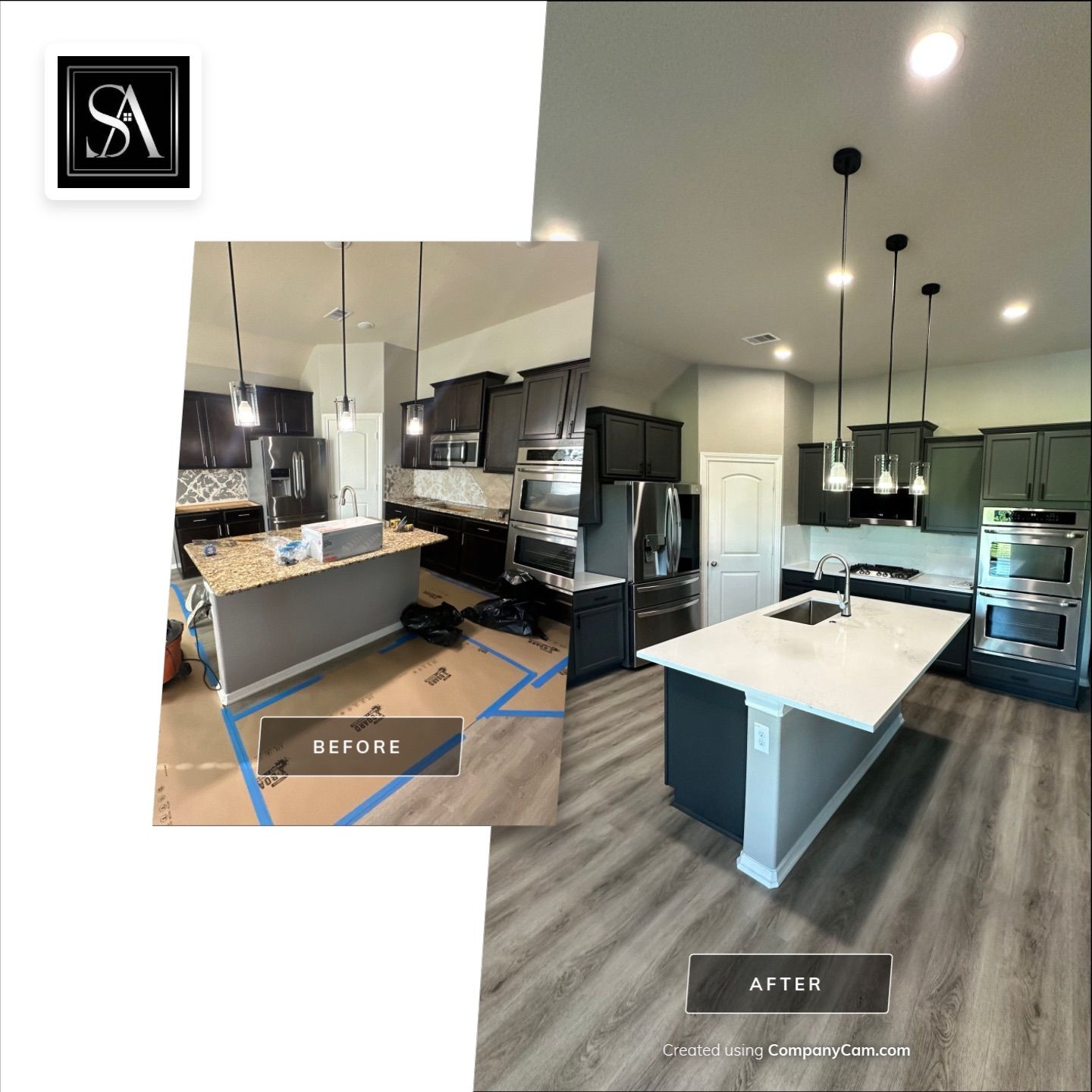 Kitchen Remodel and Outdoor Fireplace in Tomball, TX by SophAlx LLC