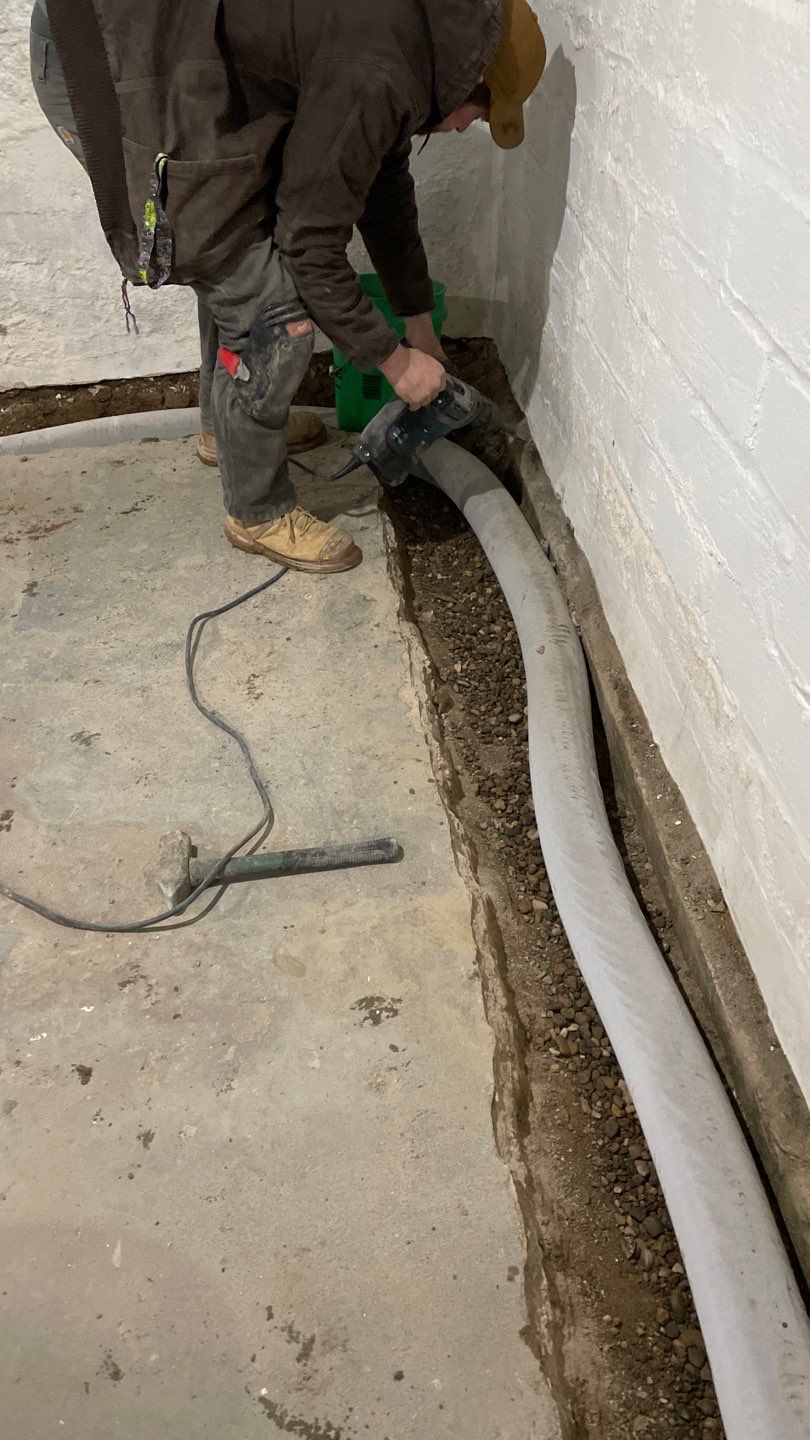 Interior Drain Tile & Wall Drainage in Northeast Minneapolis by Waterproofing Northeast