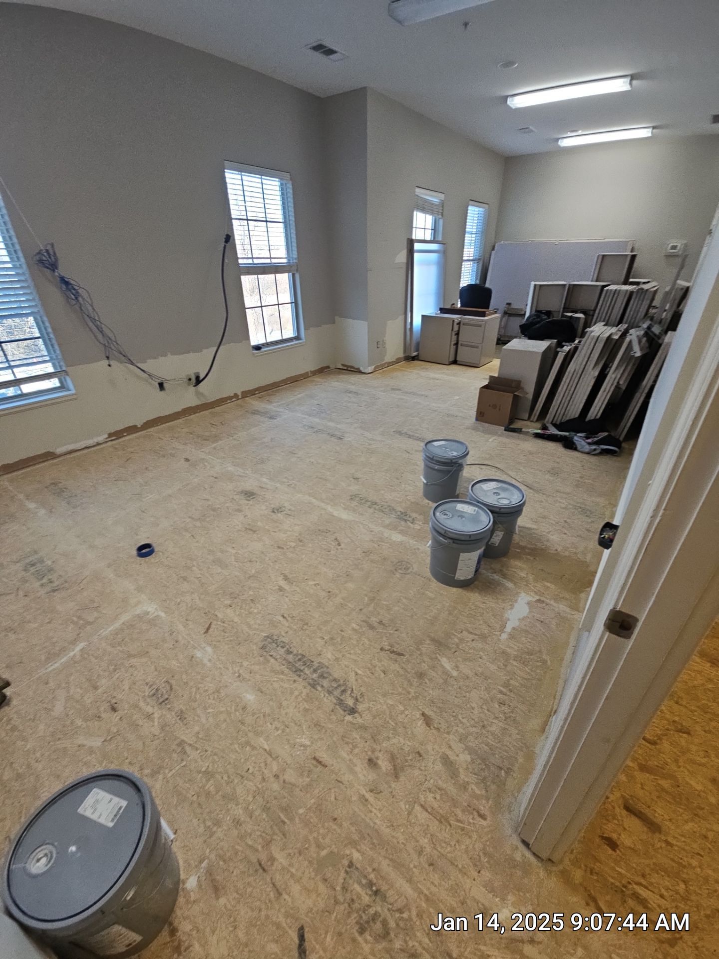 New hardwood floors for an office building by Footprints Floors of Nashville