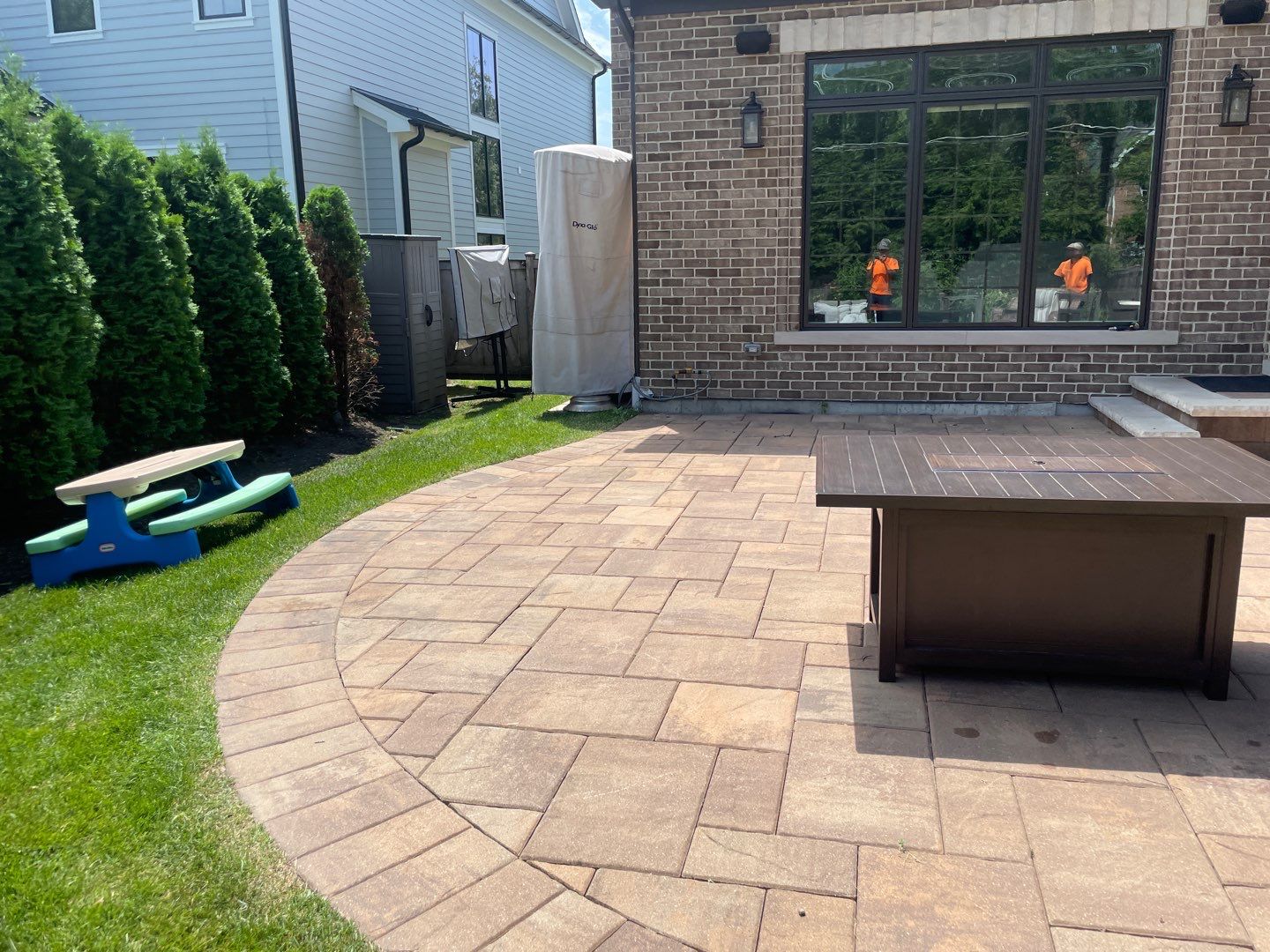 Brick paver clean, sand and seal by Northern Power Washing LLC.