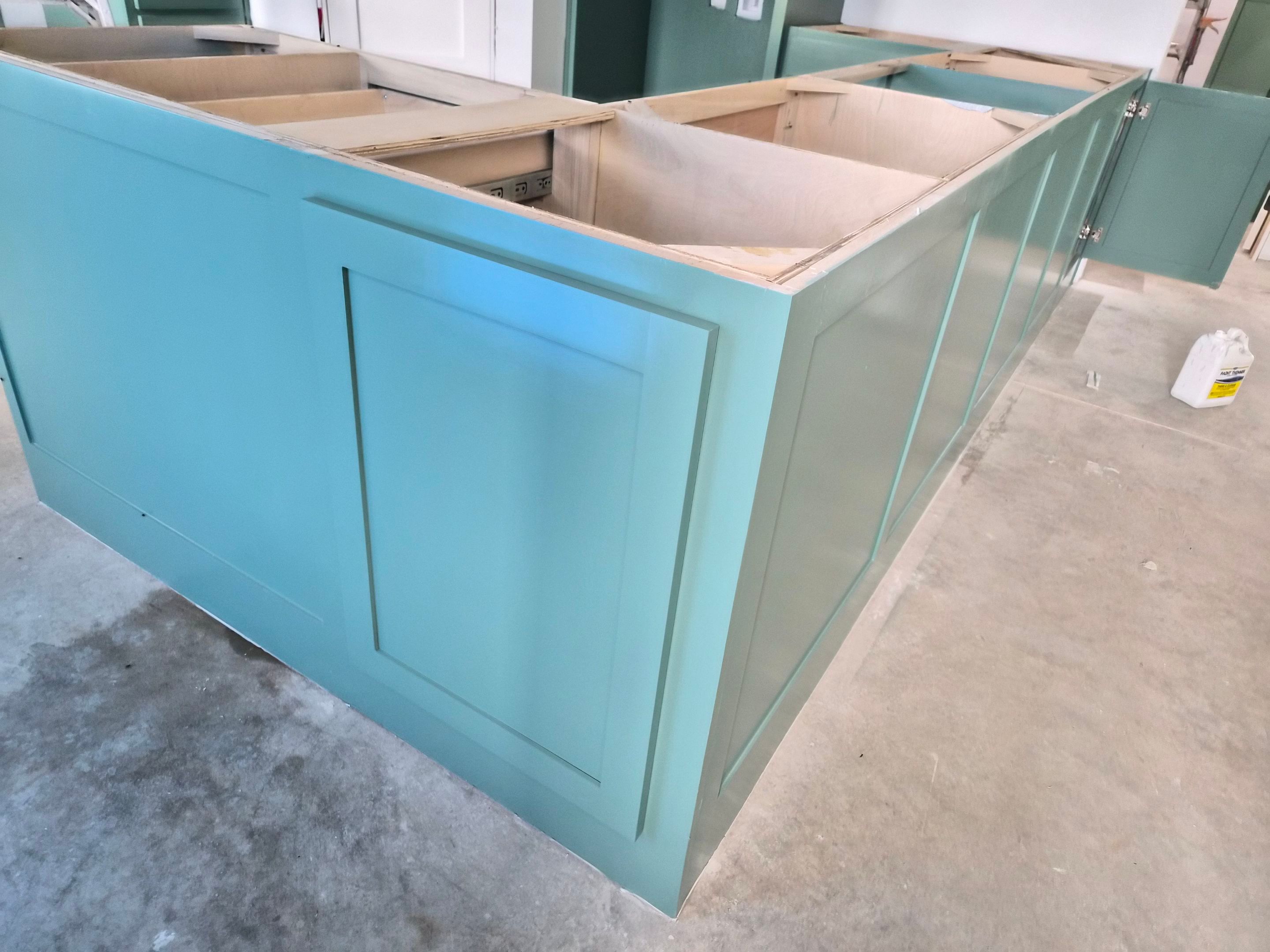 Sage Green Cabinet Transformation in Brownsboro, TX! by Quality Coats Painting