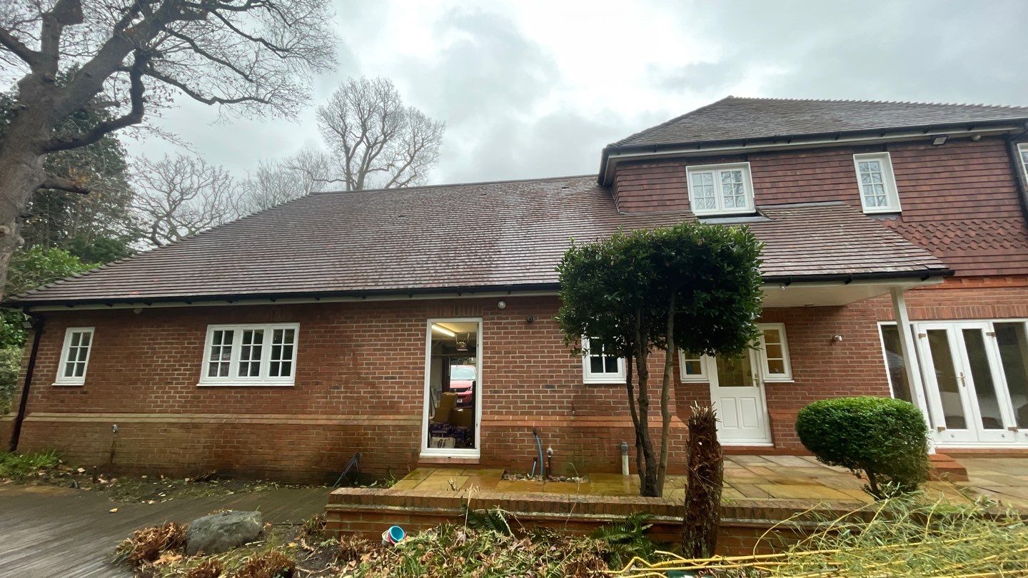 Roof Cleaning and Biocide Treatment using Honda 15lpm Low Pressure Washing Machine by Ges Exterior Cleaning ltd