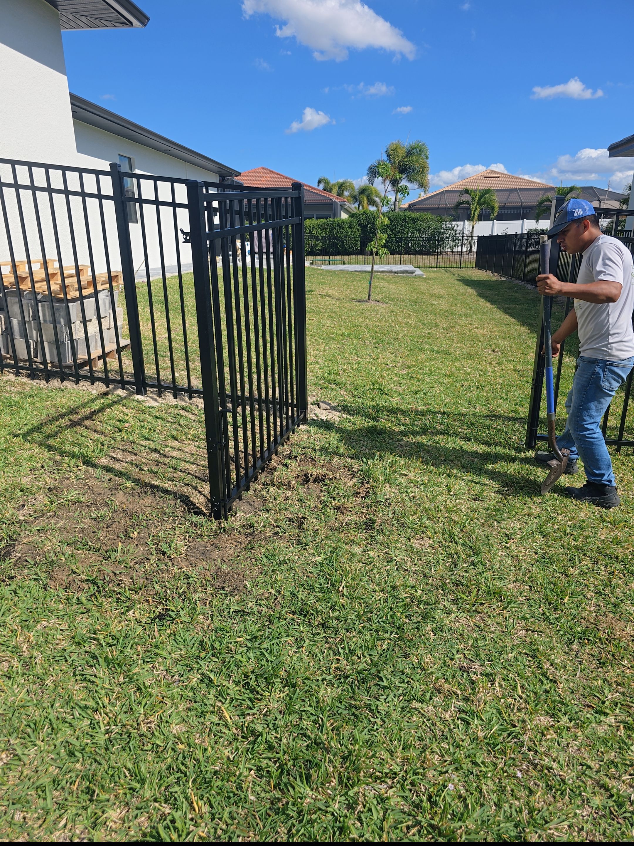 Bronze Aluminum Fence in Cape Coral by True Fence LLC