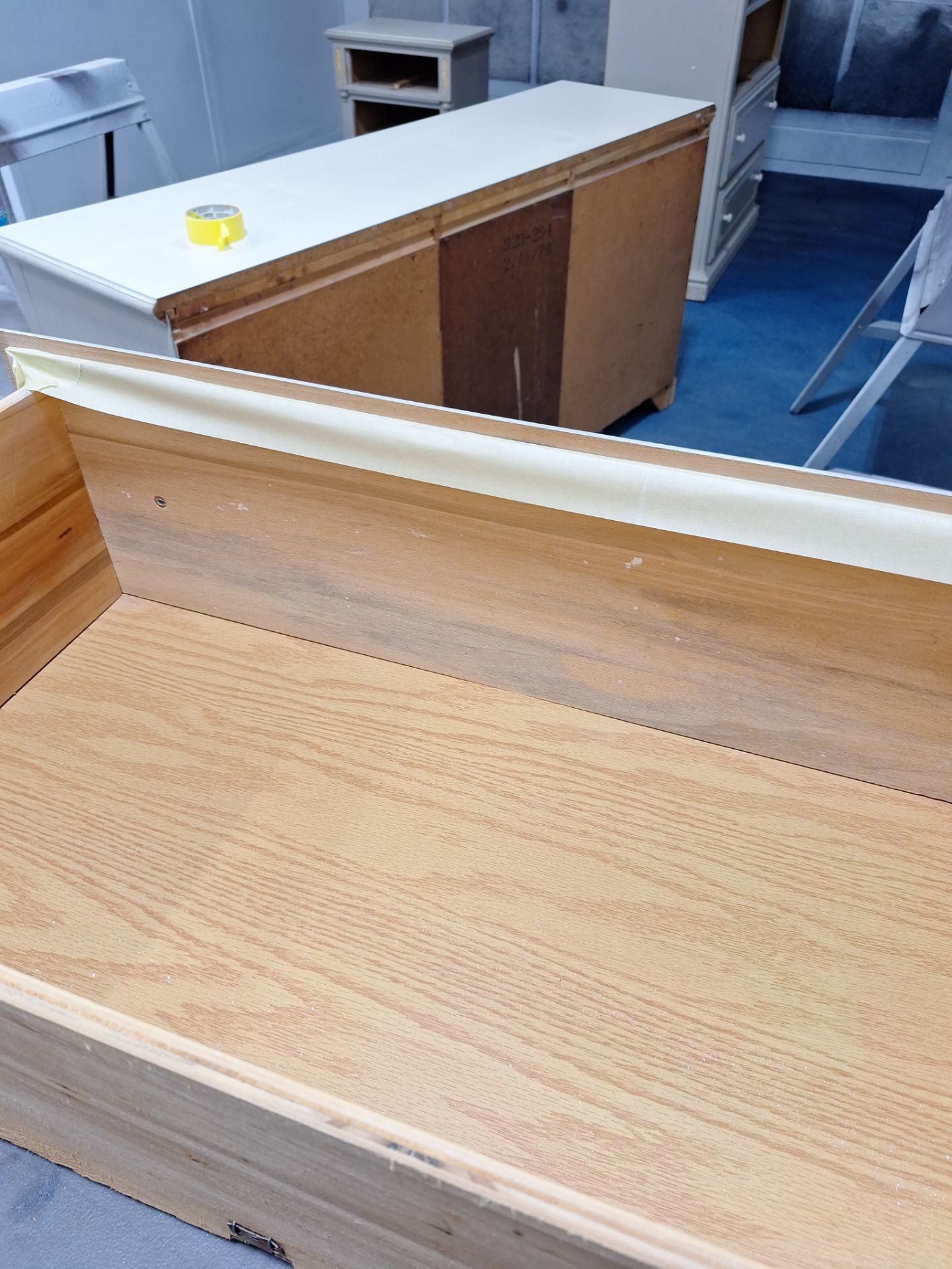 Repaint bedroom furniture, Pergola, and doors. Stain decking by Gordon Painting
