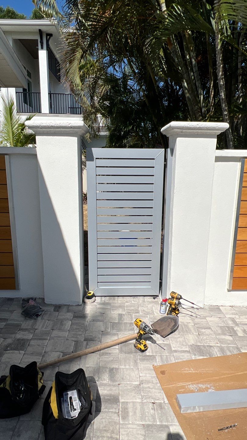 Sarasota, FL 6ft. Tall Custom Modern Aluminum Gates  by Asap fence and gates, LLC