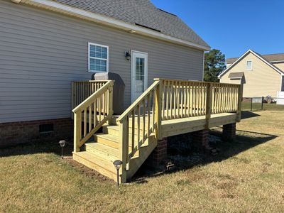 Pressure-Treated Wood Deck Resurface and Railing Replacement in Battleboro