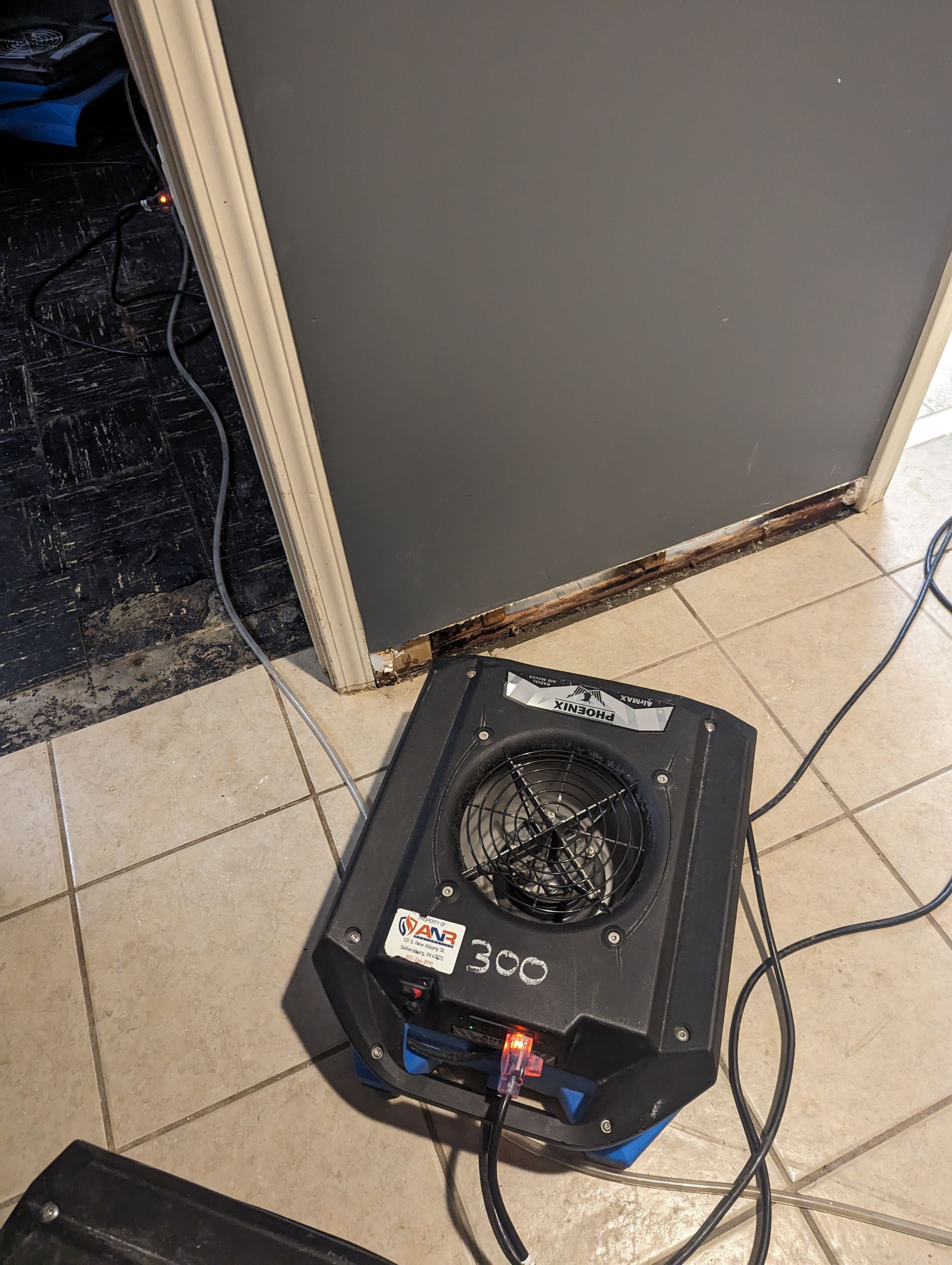 Emergency Service Water Mitigation Using Air Movers and Dehumidifiers by ANR Restoration