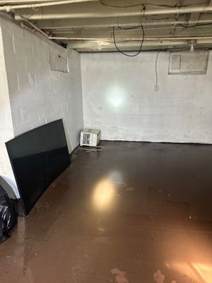 Flooded basement from frozen toilet tank crack