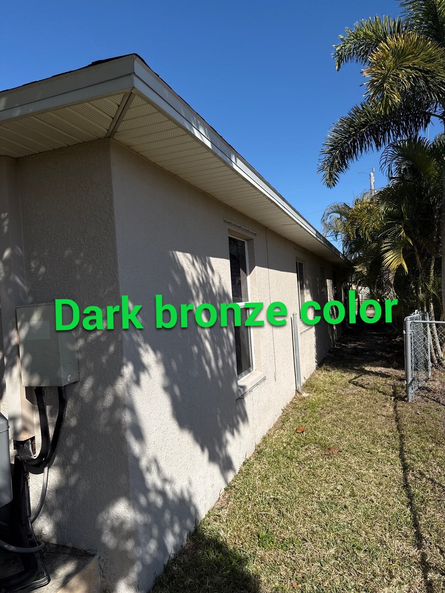 Dark Bronze Seamless Gutters using 6-Inch Seamless Gutters in Cape Coral FL by Gutter Professors