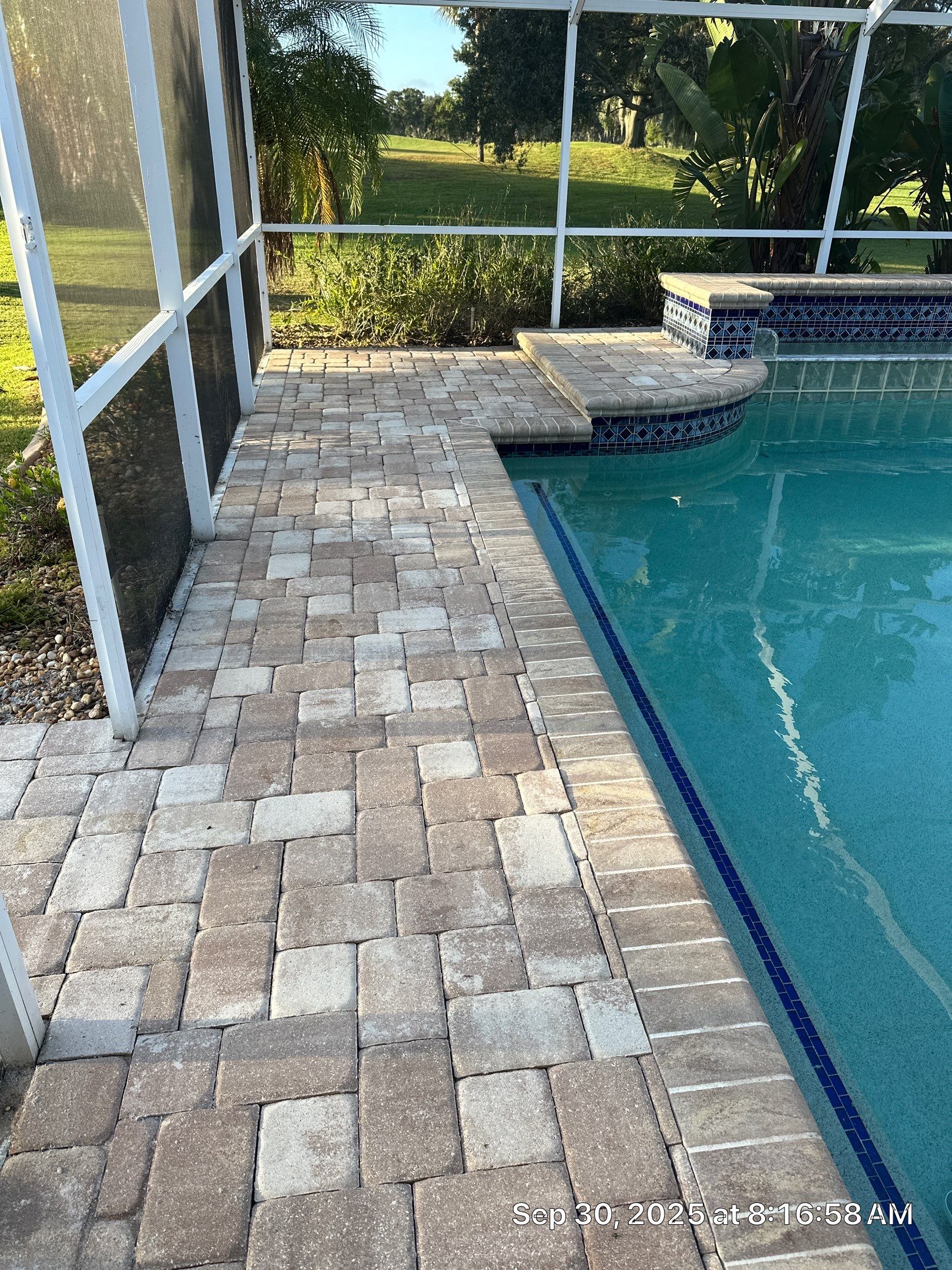 Sun City Center Paver Stripping and Sealing for Pool Deck by Supreme Paver Experts