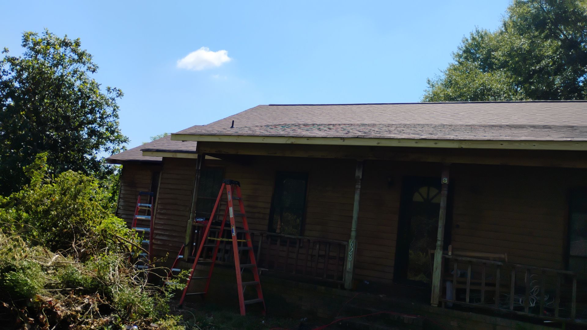 Syler roofing job by BROCK BUILDERS 