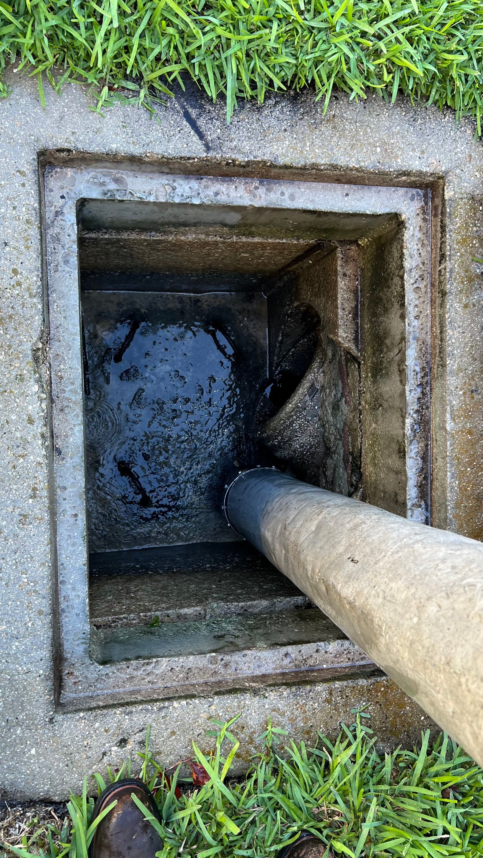 Stromwater System Maintenance at Bill Smith Appliances / Critter Cafe Marco Island Catch Basin by Don Mar, Inc. Storm Water Solutions