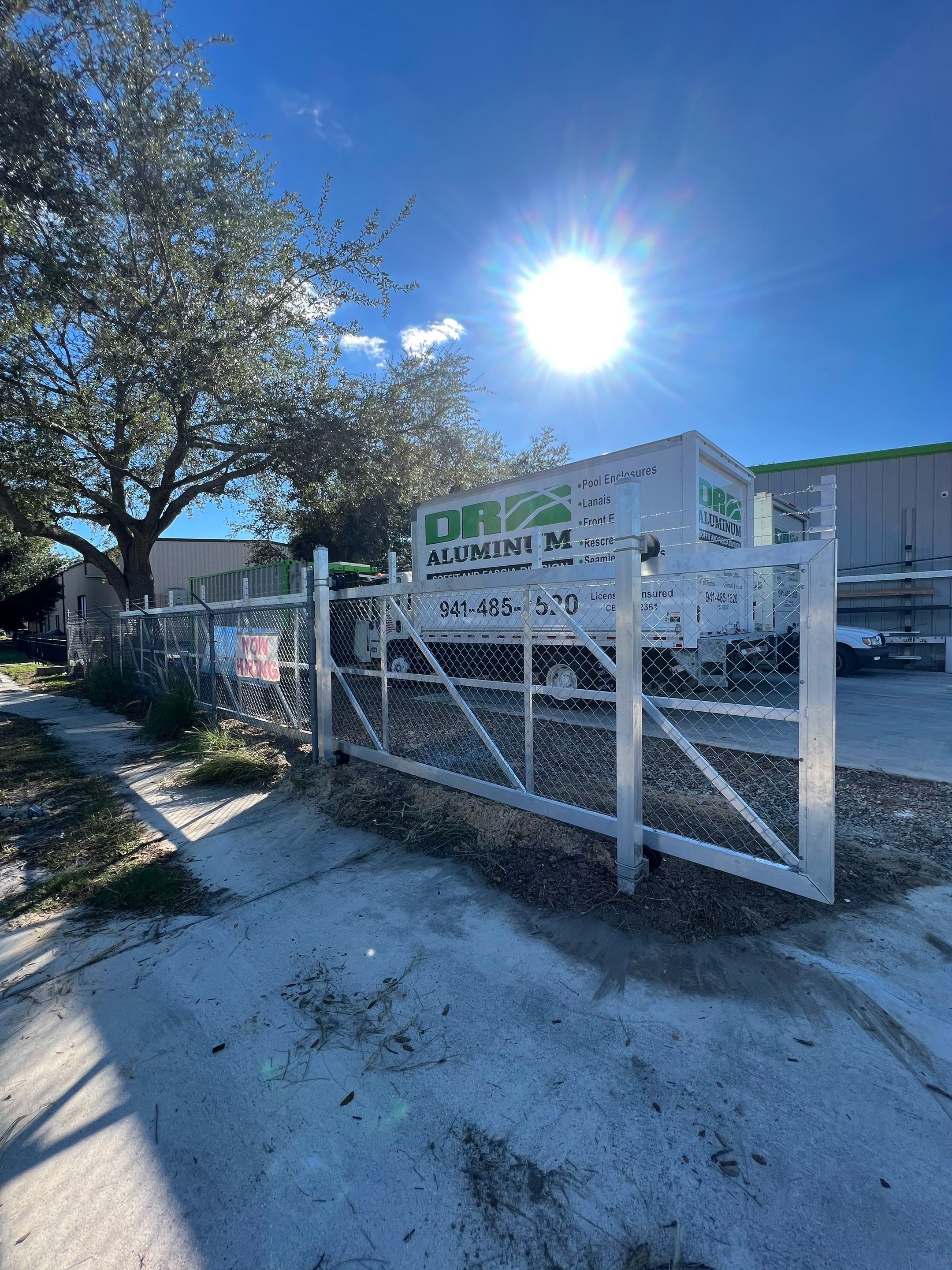 Commercial Fence Installation using Aluminum Estate Gate by Asap fence and gates, LLC