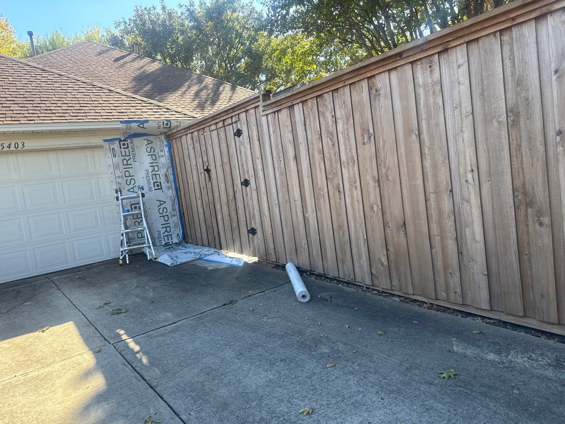 Fence Staining using Ready Seal Stain - Pecan by Lighthouse Contractors