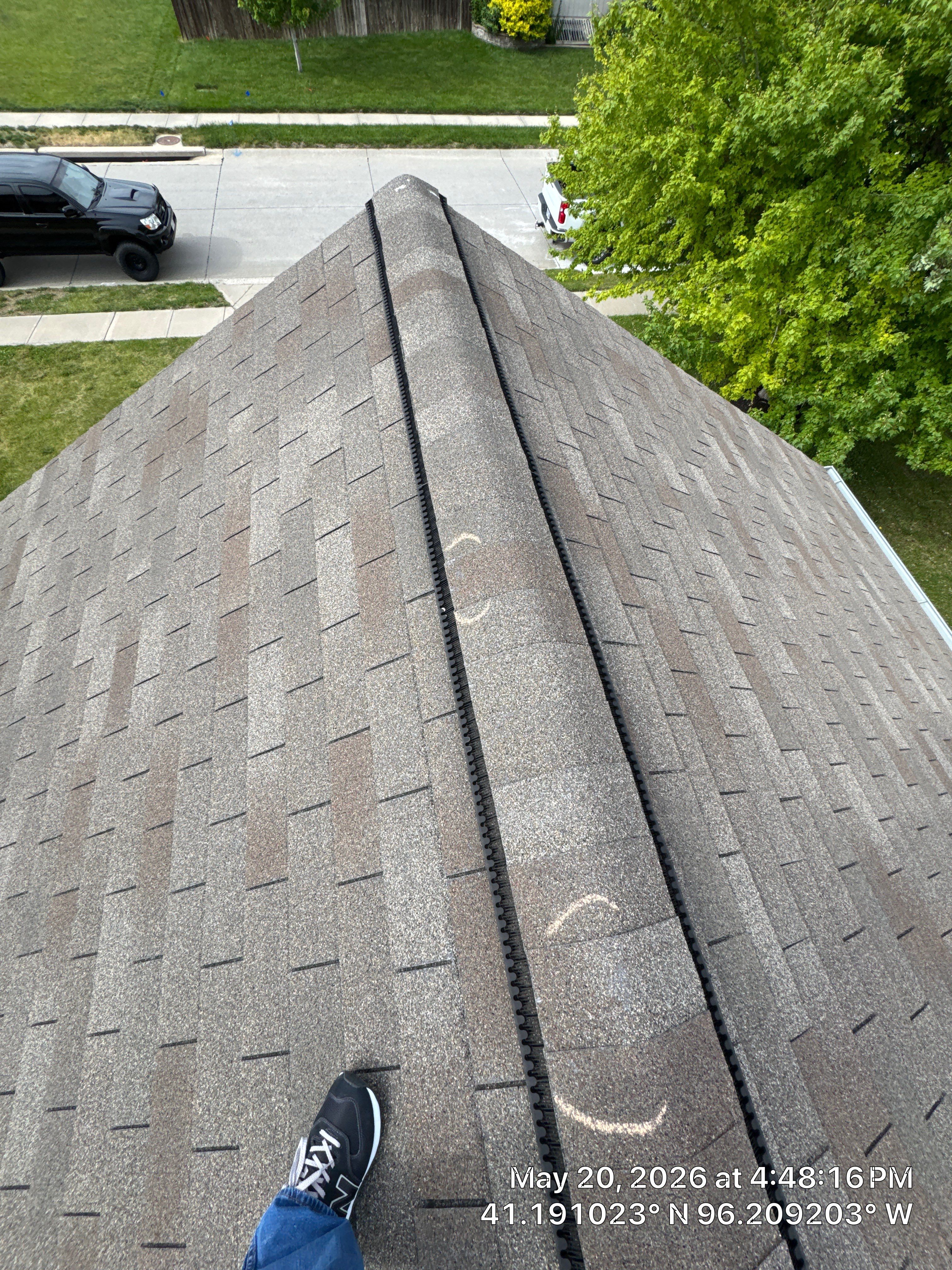 Storm Damage Restoration for Residential Asphalt Shingle Roof in Omaha by Crows Roofing LLC