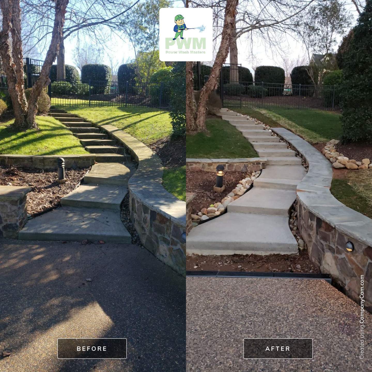 Landscap drain and flat serface cleaning by Power Wash Masters LLC