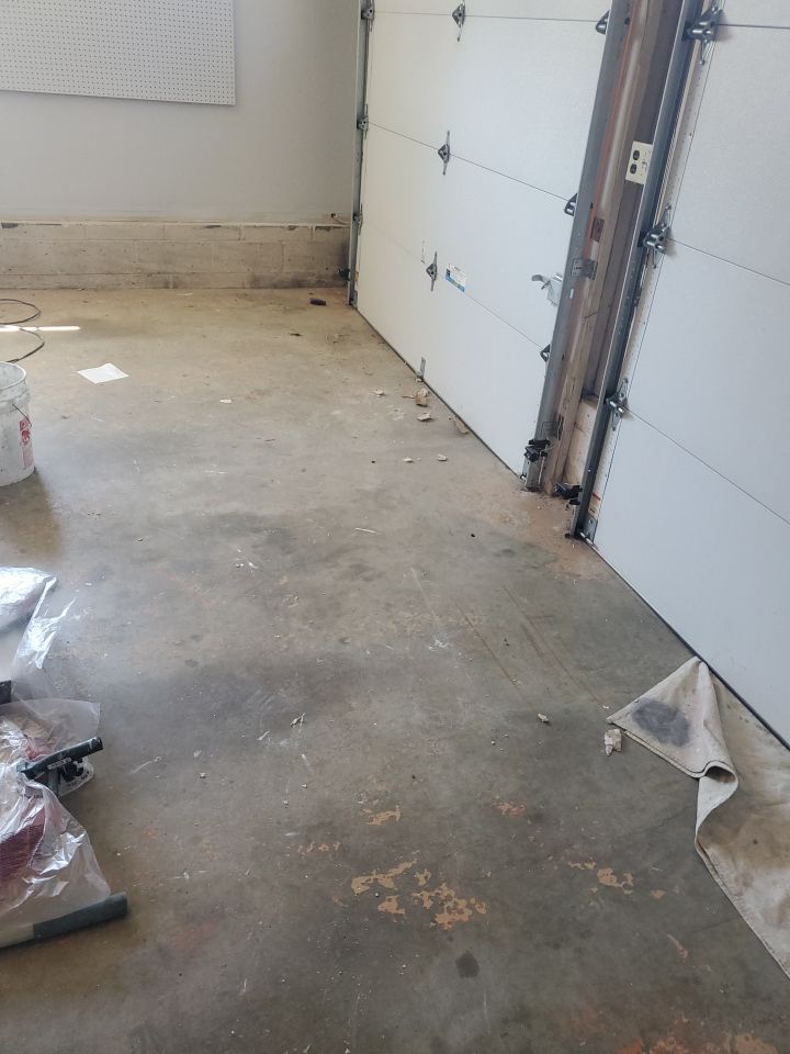 Garage Floor in Mt. Everest, Walls/Ceiling in White by Spectrum Painting, LLC