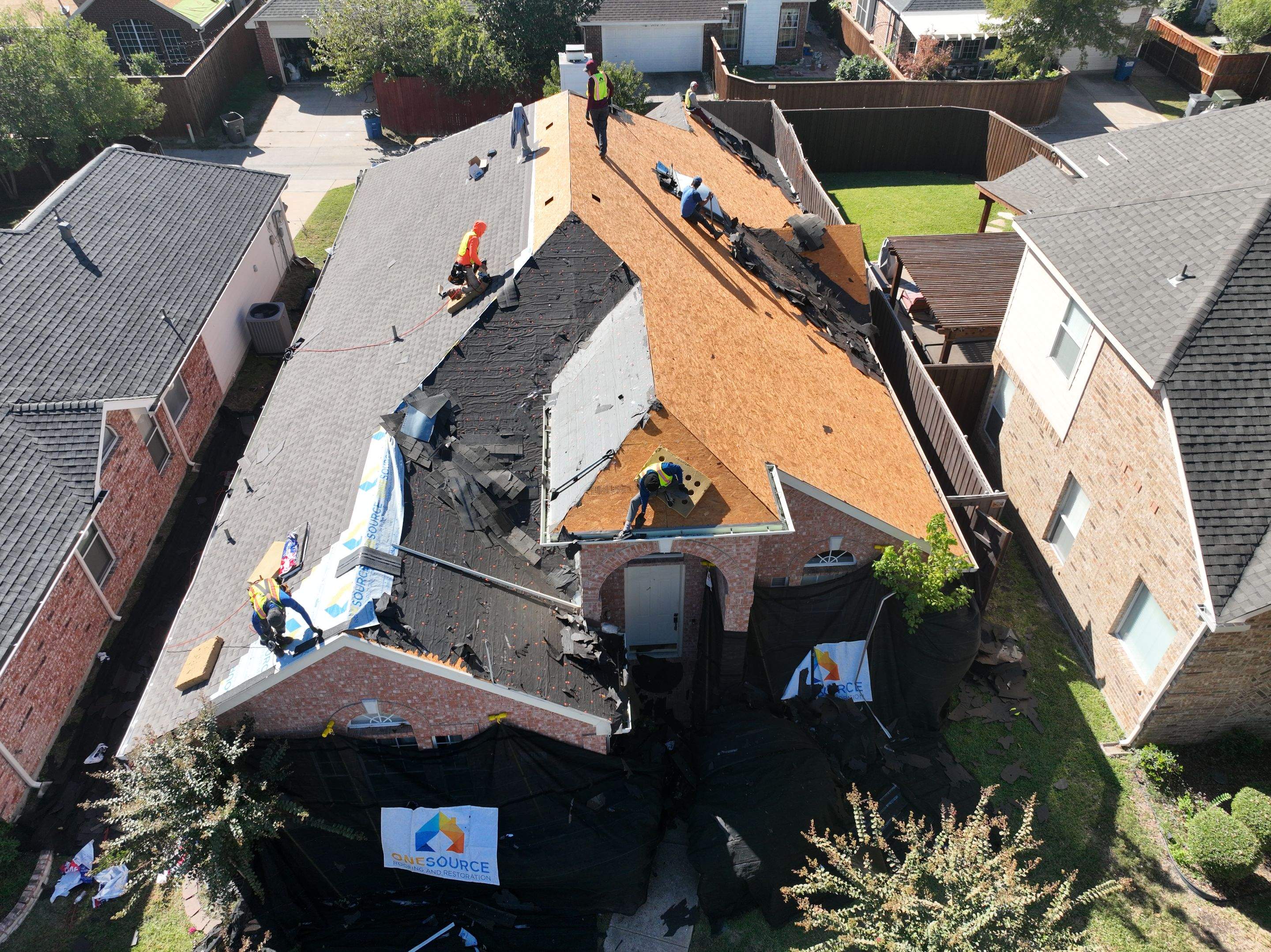 Residential Roofing Installation using GAF Timberline HDZ Weathered Wood by OneSource Roofing and Restoration