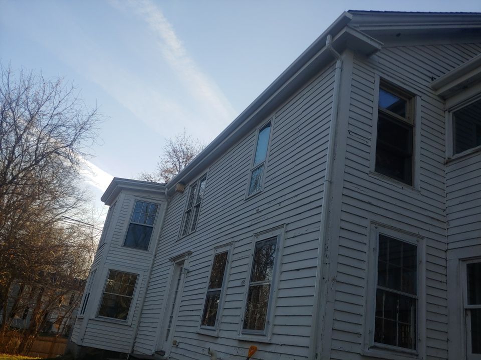 Gutter Installation using 4x6 Fiberglass Gutter in Weston, MA by Gutter Pro Enterprises