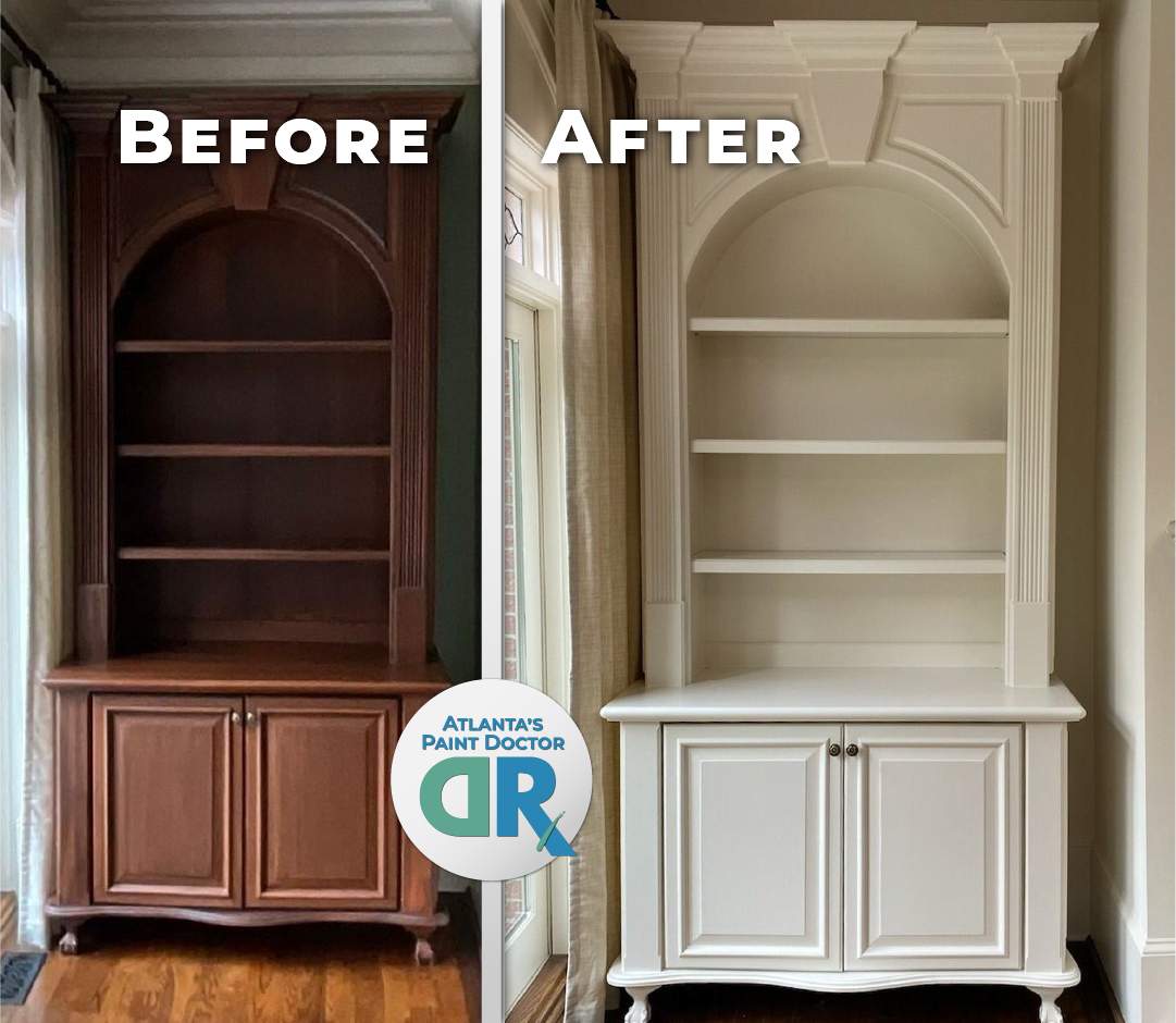 Multiple Cabinet Refinishing Projects in Atlanta Home by Atlanta's Paint Doctor