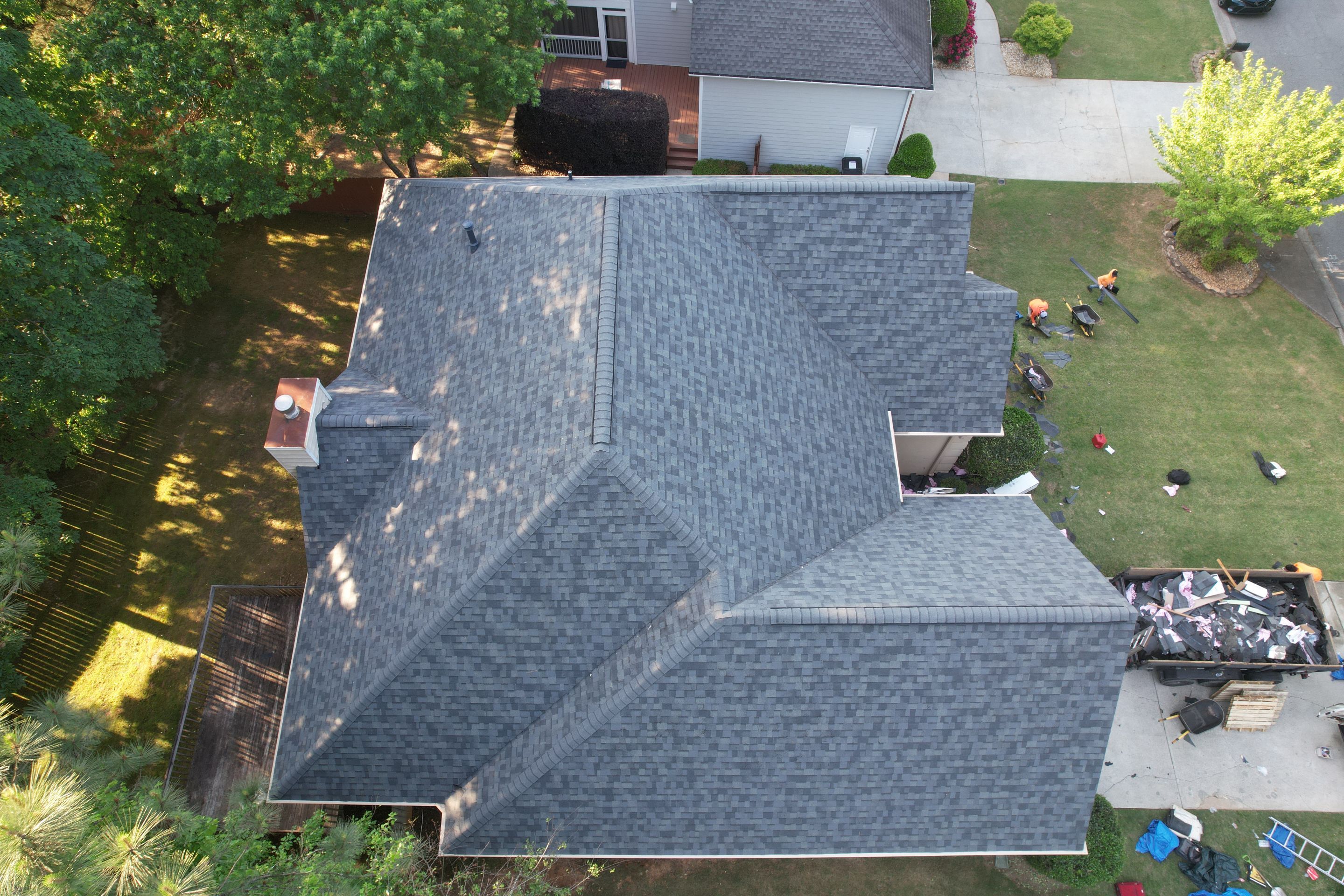Residential Roof Replacement using Owens Corning Estate Gray by Inspector Roofing and Restoration