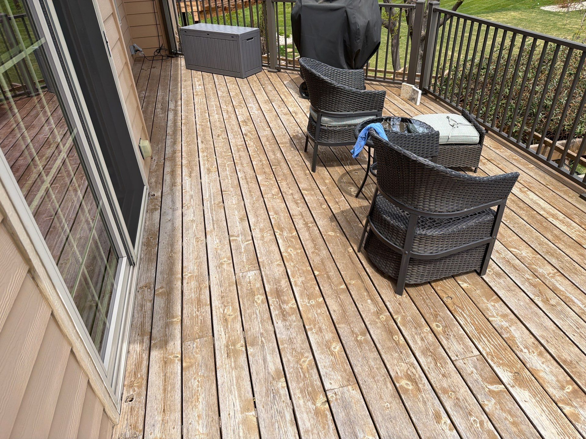 Tiered Wood Deck and Pergola Refinishing in Sioux Falls by Select Painting, Coatings & Garage Cabinets