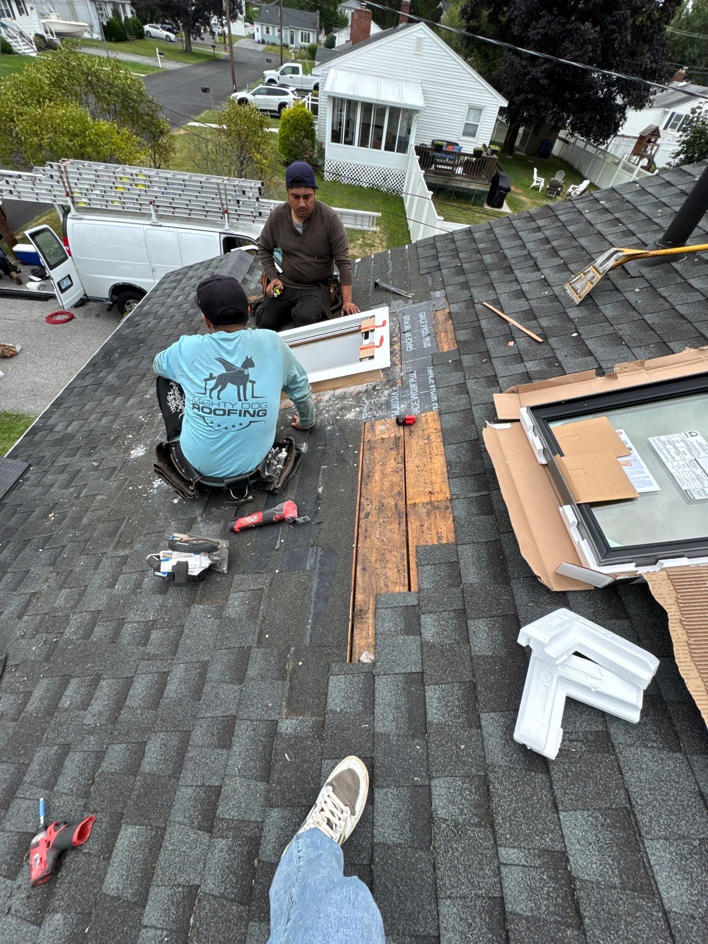 Lowell Premium Velux Curb-Mount Skylight & Chimney Restoration by Mighty Dog Roofing of Greater Middlesex County