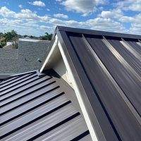 24ga 1.5" Mechanical Seam Dark Bronze  by Total Roofing System The Metal Roof Experts