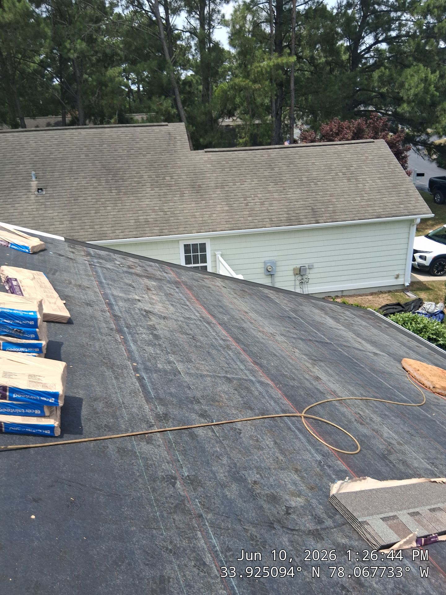 Roof Replacement using CertainTeed Landmark Pro Max Def Weathered Wood in Southport, NC by RGR Roofing Company by RGR Construction and Roofing, LLC