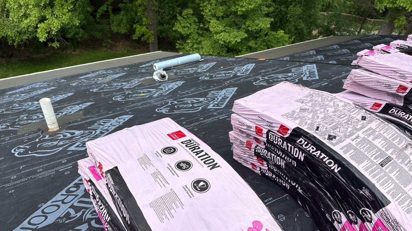Roof Replacement using Owens Corning Desert Rose by 180 Contractors