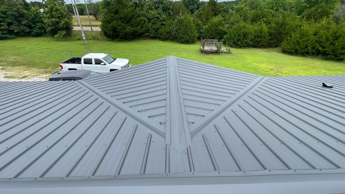 Residential Roofing Install - 29 Guage G-Rib Metal - Color Black Frost  by Titan Commercial & Residential Roofing 