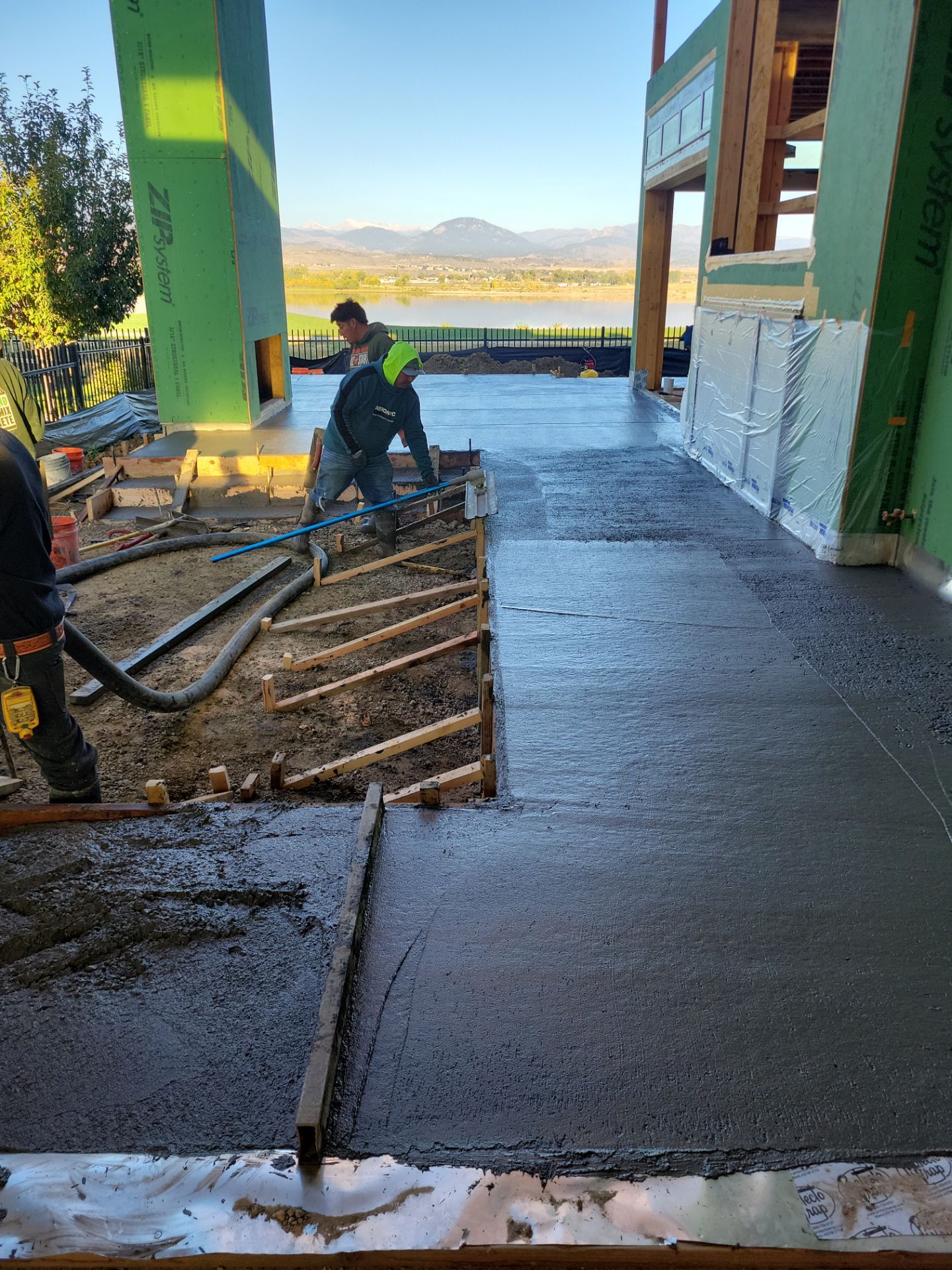 Stamped Concrete Patio and Custom Walkway Installation in Berthoud, Colorado by Center Line Concrete
