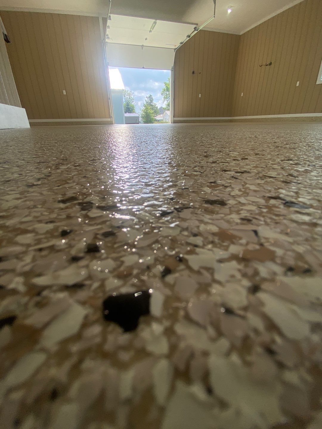Garage Floor using Driftwood by Your1DayFloor.com
